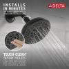 imageDelta Faucet 8Spray TouchClean Chrome Shower Head Delta Shower Heads Showerhead Shower Head Chrome 25 GPM Water Flow Chrome 75898Matte Black