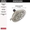 imageDelta Faucet 8Spray TouchClean Chrome Shower Head Delta Shower Heads Showerhead Shower Head Chrome 25 GPM Water Flow Chrome 75898Satin Nickel