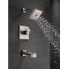 imageDelta Faucet RP70171BL Shower Head with H2O Kinetic Technology Matte Black  175 GPM Water FlowChrome