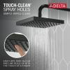 imageDelta Faucet SingleSpray Rain Shower Head Black Rainfall Shower Head Black Square Shower Head Matte Black Rainfall Shower Head Delta Rain Shower Metal Shower Head Matte Black 52841BL