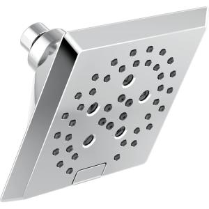 imageDelta Faucet 5Spray H2Okinetic Raincan Shower Head Black Showerhead Square Shower Head Delta Shower Head Water Saving Shower Head Matte Black 52664BLChrome