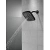 imageDELTA FAUCET 52460BL Delta H2Okinetic 4Setting UltraSoak Shower Head Matte BlackMatte Black