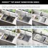 imageDELTA FAUCET Everest 30inch Granite Composite Workstation Kitchen Sink Undermount Single Bowl with WorkFlow Ledge and Accessories in Dark Grey 75B93330SDGDark Grey