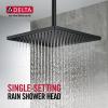 imageDelta 52159BL25 SingleSetting Metal Raincan Head Without Shower Arm Matte BlackMatte Black