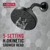 imageDelta 52668BL UniversalShoweringComponents H2Okinetic 5Setting Raincan Shower Head Matte Black