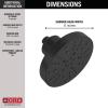imageDelta 52668BL UniversalShoweringComponents H2Okinetic 5Setting Raincan Shower Head Matte Black