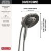 imageDelta Faucet 7Setting In2ition 2in1 Dual Shower Head with ProClean Spray Hose 25 GPMLumicoat Black Stainless