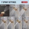 imageDelta Faucet 7Setting In2ition 2in1 Dual Shower Head with ProClean Spray Hose 25 GPMLumicoat Champagne Bronze