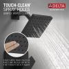 imageDelta Faucet Modern 5inch SingleSpray Shower Head Black Square Shower Head High Pressure Shower Head 175 GPM Flow Rate Matte Black RP101846BL
