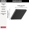 imageDelta Faucet Modern 5inch SingleSpray Shower Head Black Square Shower Head High Pressure Shower Head 175 GPM Flow Rate Matte Black RP101846BL