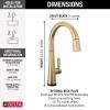 imageDelta Faucet Monrovia Touchless Kitchen Faucet with Touch Technology Brushed Nickel Kitchen Sink Faucet with Pull Down Sprayer Lumicoat Arctic Stainless 9191TLARPRDSTLumicoat Champagne Bronze