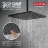 imageDelta Faucet SingleSpray Raincan Shower Head Black Rainfall Square Metal 175 GPM Flow Rate Water Saving Matte Black 52159BL