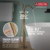 imageDelta Faucet Trinsic FloorMount Freestanding Tub Filler with Hand Held Shower Champagne Bronze T4759CZFL Valve Not IncludedChampagne Bronze