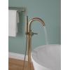 imageDelta Faucet Trinsic FloorMount Freestanding Tub Filler with Hand Held Shower Champagne Bronze T4759CZFL Valve Not IncludedChampagne Bronze