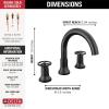 imageDelta Faucet Trinsic Roman Tub Trim  T2759BL  Modern Bathroom Tub Faucet Set  Includes Tub Faucet ampamp Handles  Matte Black Valve Sold SeparatelyMatte Black