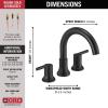 imageDelta Faucet Trinsic Roman Tub Trim  T2759BL  Modern Bathroom Tub Faucet Set  Includes Tub Faucet ampamp Handles  Matte Black Valve Sold SeparatelyMatte Black