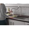 imageDelta Junction Brushed Nickel Kitchen Faucet with Pull Down Sprayer Modern Single Hole Kitchen Sink Faucet Single Handle Spotshield Stainless 19825LFSPSpotshield Stainless