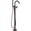 imageDelta Faucet Trinsic FloorMount Freestanding Tub Filler with Hand Held Shower Champagne Bronze T4759CZFL Valve Not IncludedVenetian Bronze