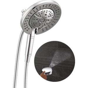 imageDelta Faucet 7Setting In2ition 2in1 Dual Shower Head with ProClean Spray Hose 25 GPMLumicoat Chrome