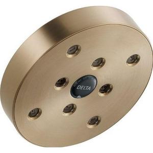 imageDelta Faucet H2Okinetic Single Setting Raincan Shower Head Black Round Shower Head Rainfall Shower Head High Pressure Shower Head 175 GPM Flow Rate Matte Black RP70175BLChampagne Bronze