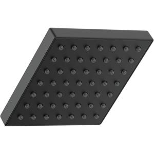 imageDelta Faucet Modern 5inch SingleSpray Shower Head Black Square Shower Head High Pressure Shower Head 175 GPM Flow Rate Matte Black RP101846BL