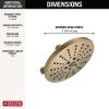 imageDelta Faucet 3Spray TouchClean H2Okinetic Shower Head Matte Black 52688BLChampagne Bronze