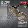 imageDelta Faucet 3Spray TouchClean H2Okinetic Shower Head Matte Black 52688BLChampagne Bronze