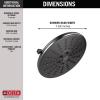 imageDelta Faucet 3Spray TouchClean H2Okinetic Shower Head Matte Black 52688BLMatte Black