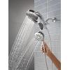 imageDelta Faucet 5Setting HydroRain 2in1 Dual Shower Head with ProClean Spray Matte Black Round Shower Head with Hose Hand Held Shower Head Matte Black 75419BLChrome