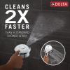 imageDelta Faucet 5Setting HydroRain 2in1 Dual Shower Head with ProClean Spray Matte Black Round Shower Head with Hose Hand Held Shower Head Matte Black 75419BLChrome