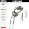 imageDelta Faucet 5Setting HydroRain 2in1 Dual Shower Head with ProClean Spray Matte Black Round Shower Head with Hose Hand Held Shower Head Matte Black 75419BLSpotshield Brushed Nickel