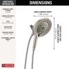 imageDelta Faucet 6Setting In2ition 2in1 Dual Shower Head with ProClean Spray Matte Black Round Shower Head with Hose Hand Held Shower Head Matte Black 75655BLSpotshield Brushed Nickel