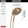 imageDelta Faucet 6Setting In2ition 2in1 Dual Shower Head with ProClean Spray Matte Black Round Shower Head with Hose Hand Held Shower Head Matte Black 75655BLChampagne Bronze