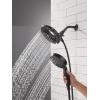 imageDelta Faucet 6Setting In2ition 2in1 Dual Shower Head with ProClean Spray Matte Black Round Shower Head with Hose Hand Held Shower Head Matte Black 75655BLMatte Black