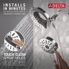 imageDelta Faucet 6Setting In2ition 2in1 Dual Shower Head with ProClean Spray Matte Black Round Shower Head with Hose Hand Held Shower Head Matte Black 75655BLChrome