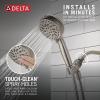 imageDelta Faucet ProClean Brushed Nickel Shower Head with Handheld Showerhead with High Pressure Spray Handheld Shower Head 6 Spray Settings SpotShield Brushed Nickel 75740SN