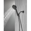 imageDelta Faucet ProClean Matte Black Shower Head with Handheld Showerhead with High Pressure Spray Handheld Shower Head 6 Spray Settings Matte Black 75740BL