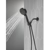 imageDelta Faucet ProClean Matte Black Shower Head with Handheld Showerhead with High Pressure Spray Handheld Shower Head 6 Spray Settings Matte Black 75740BL