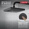 imageDelta Faucet SingleSpray TouchClean Rain Shower Head Chrome RP50841Matte Black