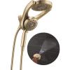 imageDelta Faucet 5Setting HydroRain 2in1 Dual Shower Head with ProClean Spray Matte Black Round Shower Head with Hose Hand Held Shower Head Matte Black 75419BLChampagne Bronze
