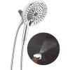 imageDelta Faucet 6Setting In2ition 2in1 Dual Shower Head with ProClean Spray Matte Black Round Shower Head with Hose Hand Held Shower Head Matte Black 75655BLChrome