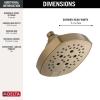imageDELTA FAUCET 52663BL 5Setting H2Okinetic Shower Head Matte BlackChampagne Bronze