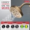 imageDELTA FAUCET 52663BL 5Setting H2Okinetic Shower Head Matte BlackChampagne Bronze