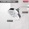 imageDELTA FAUCET 52663BL 5Setting H2Okinetic Shower Head Matte BlackChrome