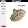 imageDELTA FAUCET 52663BL 5Setting H2Okinetic Shower Head Matte BlackLumicoat Champagne Bronze