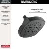 imageDELTA FAUCET 52663BL 5Setting H2Okinetic Shower Head Matte BlackMatte Black