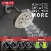 imageDELTA FAUCET 52663BL 5Setting H2Okinetic Shower Head Matte BlackStainless