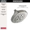 imageDELTA FAUCET 52663BL 5Setting H2Okinetic Shower Head Matte BlackStainless