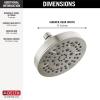 imageDELTA FAUCET FAUCET 5Spray Brushed Nickel Shower Head DELTA FAUCET Shower Head Brushed Nickel Showerheads 175 GPM Flow Rate Stainless 52535SS