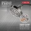 imageDELTA FAUCET FAUCET 5Spray Brushed Nickel Shower Head DELTA FAUCET Shower Head Brushed Nickel Showerheads 175 GPM Flow Rate Stainless 52535SS